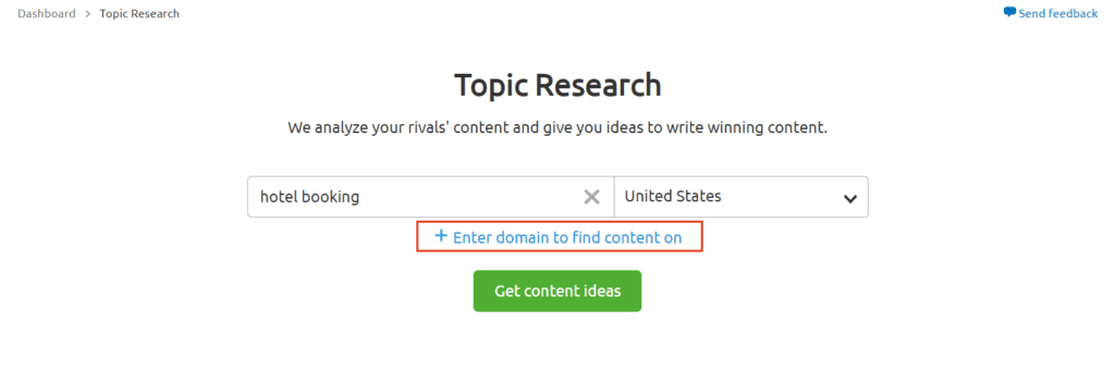 Competitor topic research